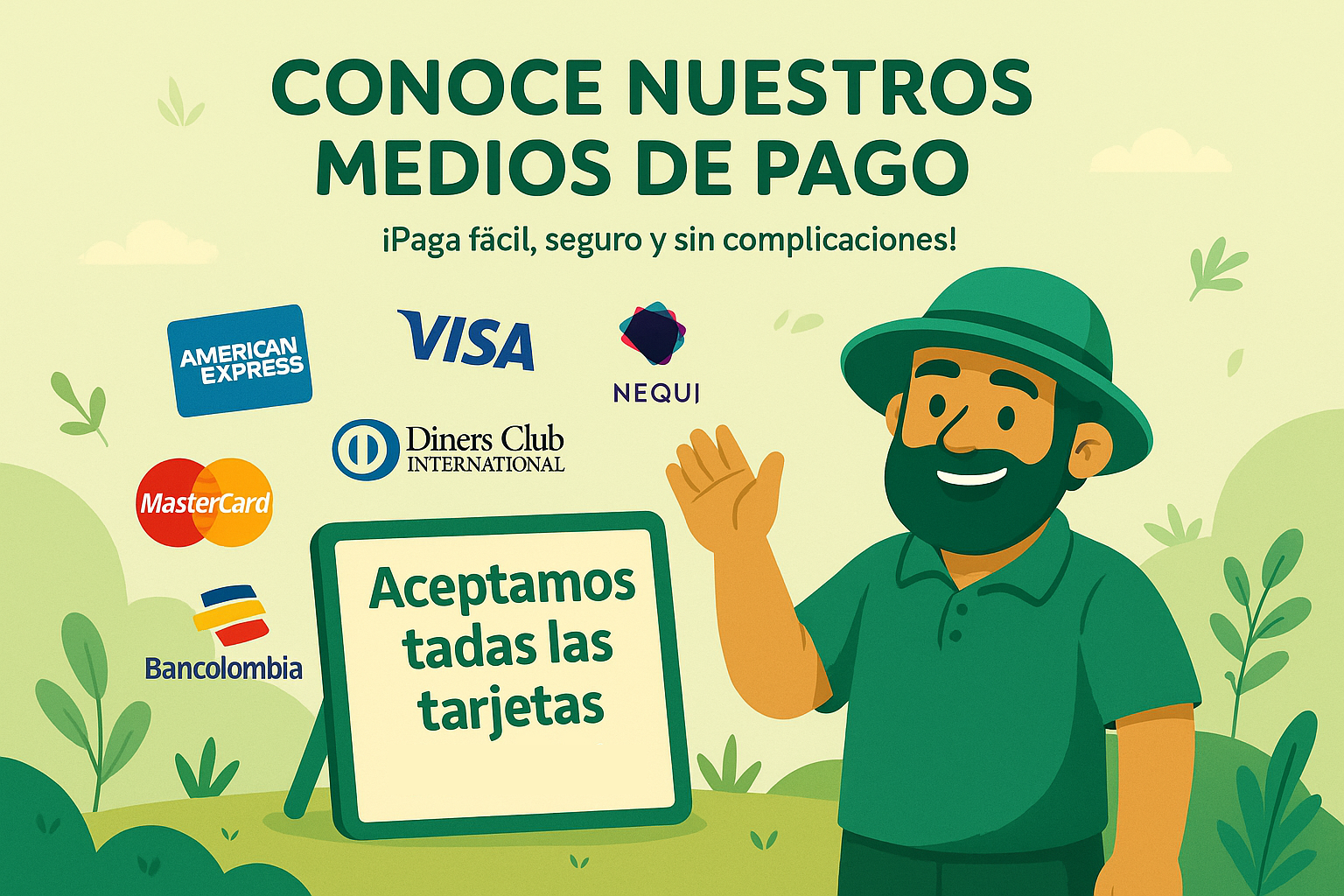 Opciones de pago para el servicio de transporte personalizado de Willy Tours